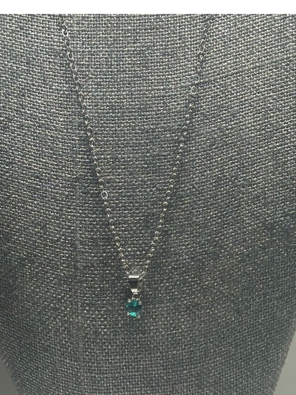 NWT EFFY Silver Teal Green Gemstone Necklace 18”